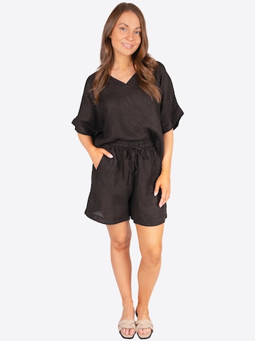 Loosefit Pantalon 'BEATRICE LINO' Seasons of April en noir
