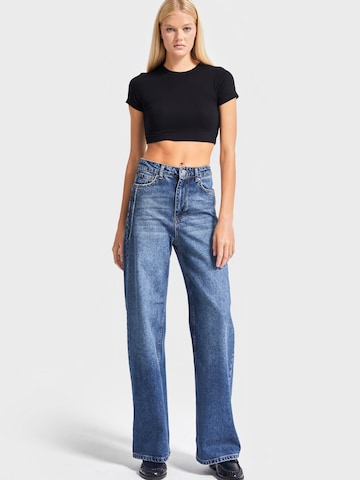 IT'S BASIC Wide leg Jeans 'Olea Wide High Rise Jeans' in Blue
