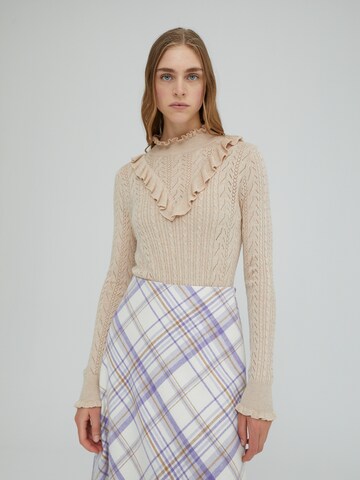 EDITED Pullover 'Elka' in Beige: predná strana