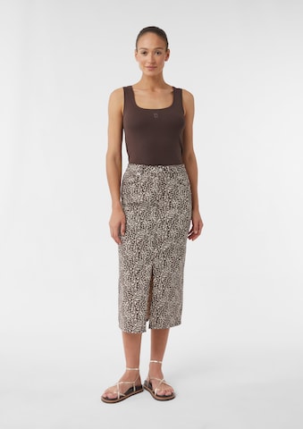 Jupe comma casual identity en beige : devant