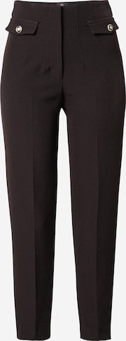 River Island Tapered Pleated Pants in Brown: front