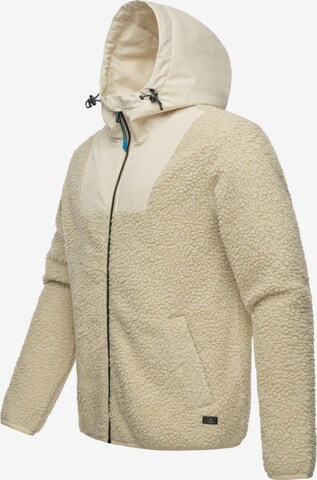 Ragwear Athletic Fleece Jacket 'Adar' in Beige