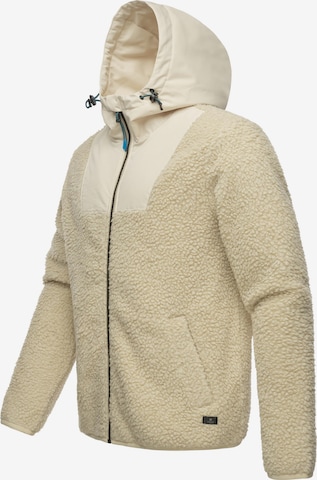 Ragwear Athletic Fleece Jacket 'Adar' in Beige