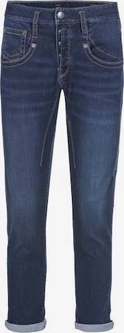 HerrlicherSlimfit Traperice - plava boja: prednji dio