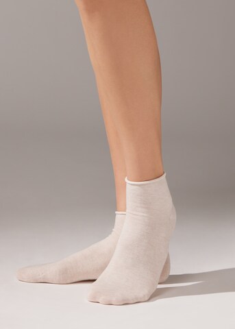 CALZEDONIA Socks in Beige: front