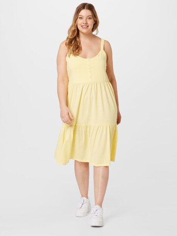 Vero Moda Curve Kleid 'ASTRID' in Gelb: predná strana