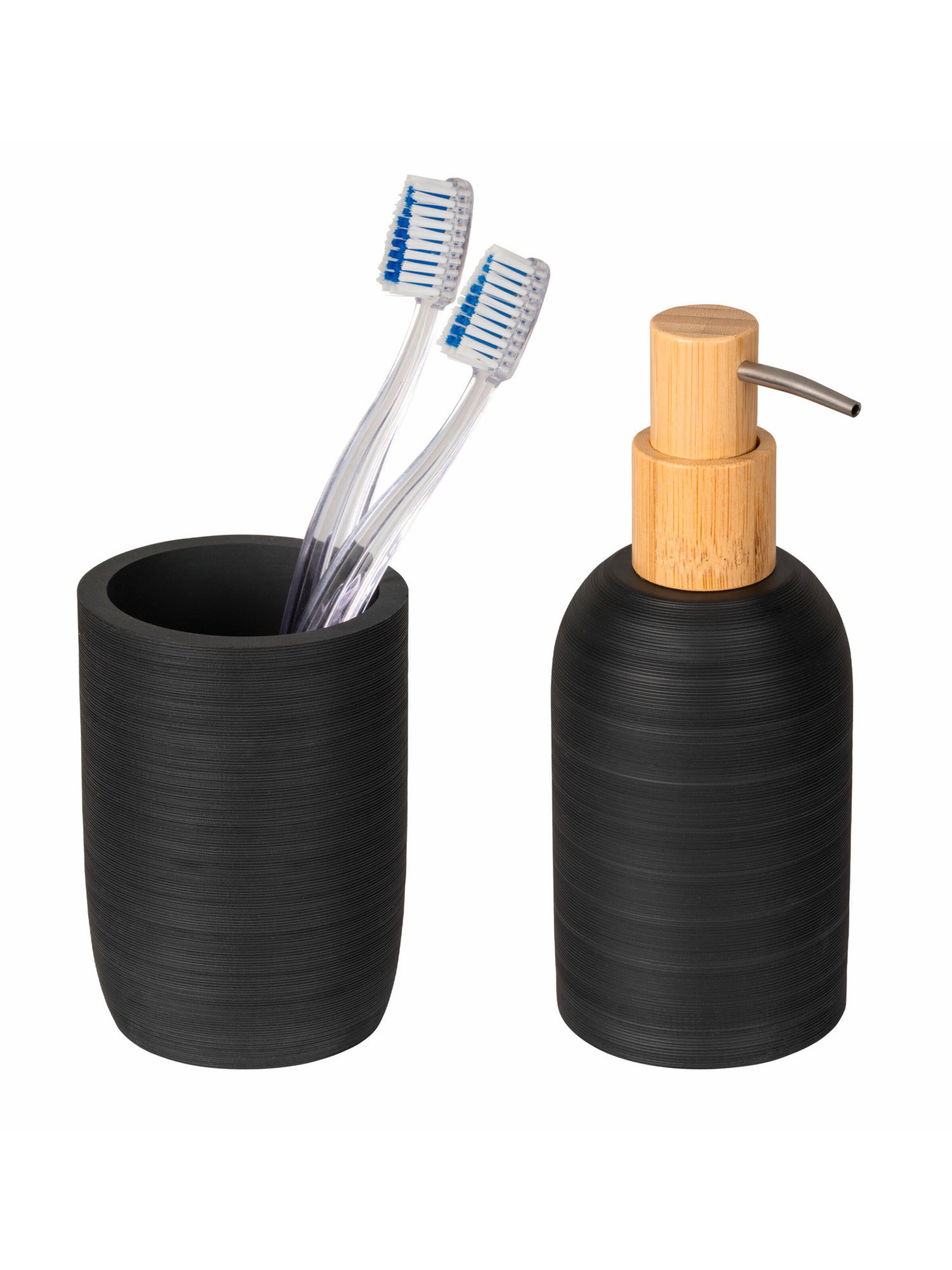 Wenko Bathroom Set 'Altavalle' in Black