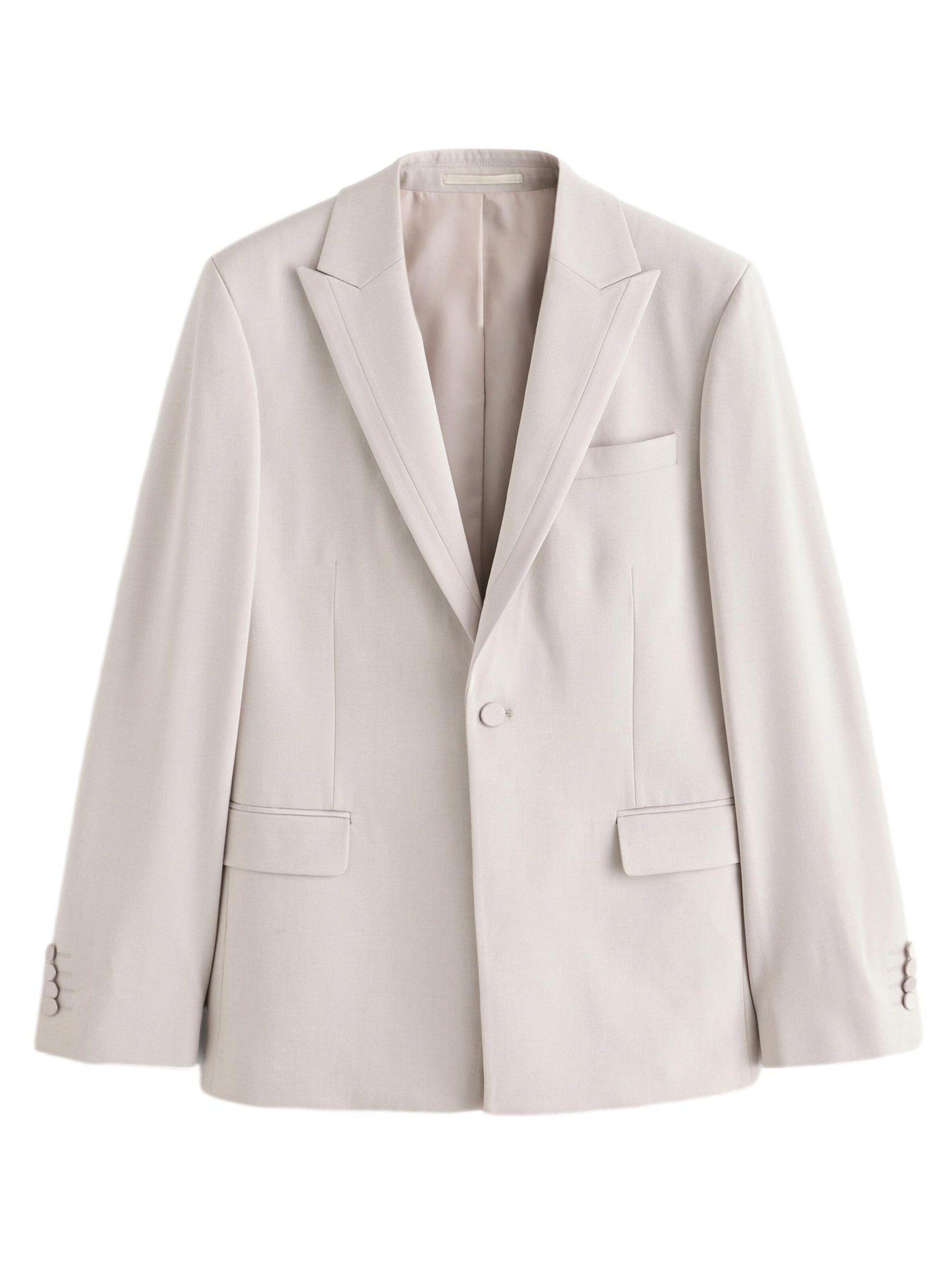 Next - Ajuste estrecho Chaqueta tipo saco para negocios en beige: frente