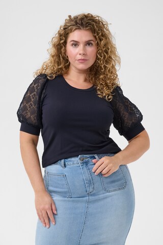 KAFFE CURVE Shirt 'KCtana' in Blauw: voorkant