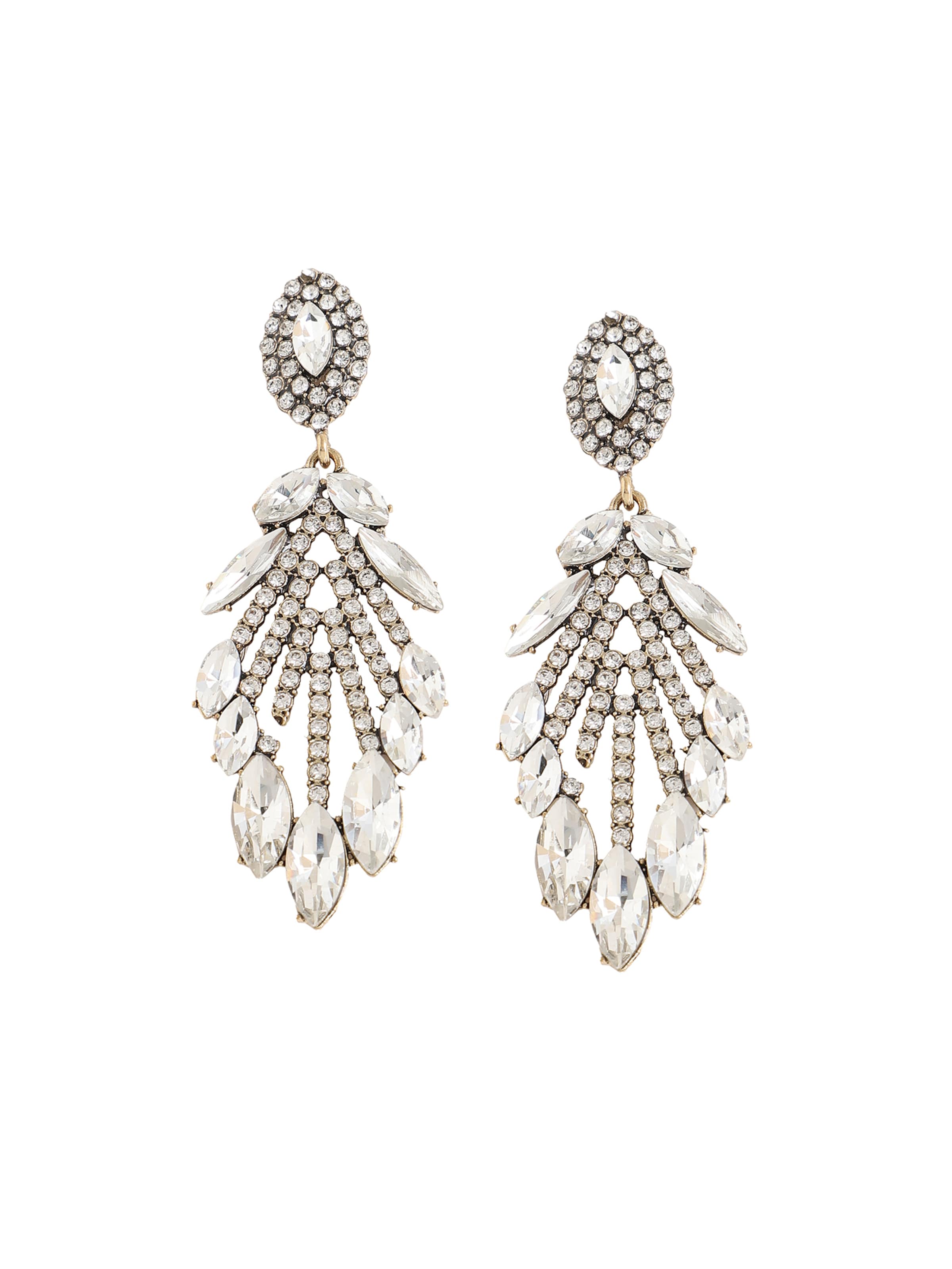 Boucles d'oreilles 'Rohini' SOHI en argent : devant