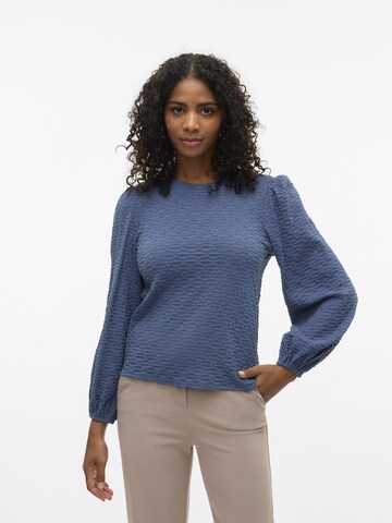 VERO MODA Blouse 'FLOWER' in Blue: front