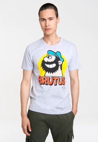 LOGOSHIRT Shirt 'Brutus' in Grijs: voorkant