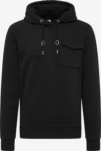 Sweat-shirt MO en noir : devant