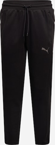 Tapered Pantaloni sport de la PUMA pe negru: față