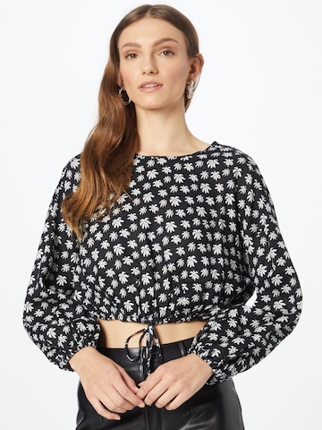 Afends - Blusa 'Pascale' en negro: frente