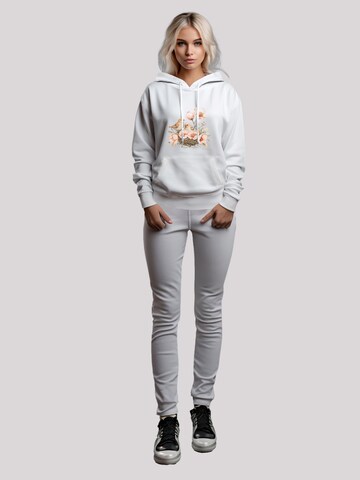 F4NT4STIC Sweatshirt 'Vogelnest Blumen' in Weiß