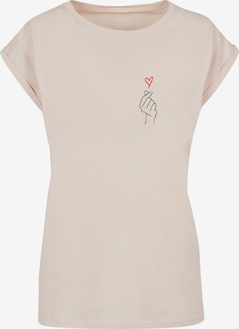 Merchcode Shirt 'K Heart' in Beige: front