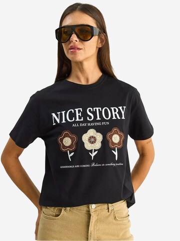 T-shirt Bianco Lucci en noir : devant