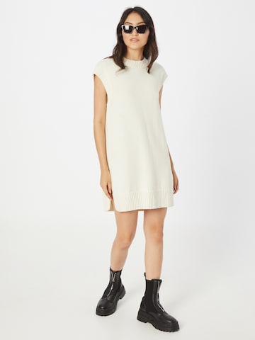 Gina Tricot Knitted dress 'Lisa' in White