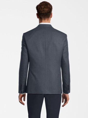 Steffen Klein Slim fit Business-colbert 'Fil a Fil' in Blauw