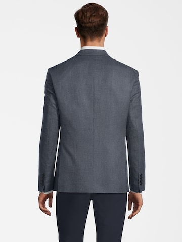 Steffen Klein Slim fit Business-colbert 'Fil a Fil' in Blauw