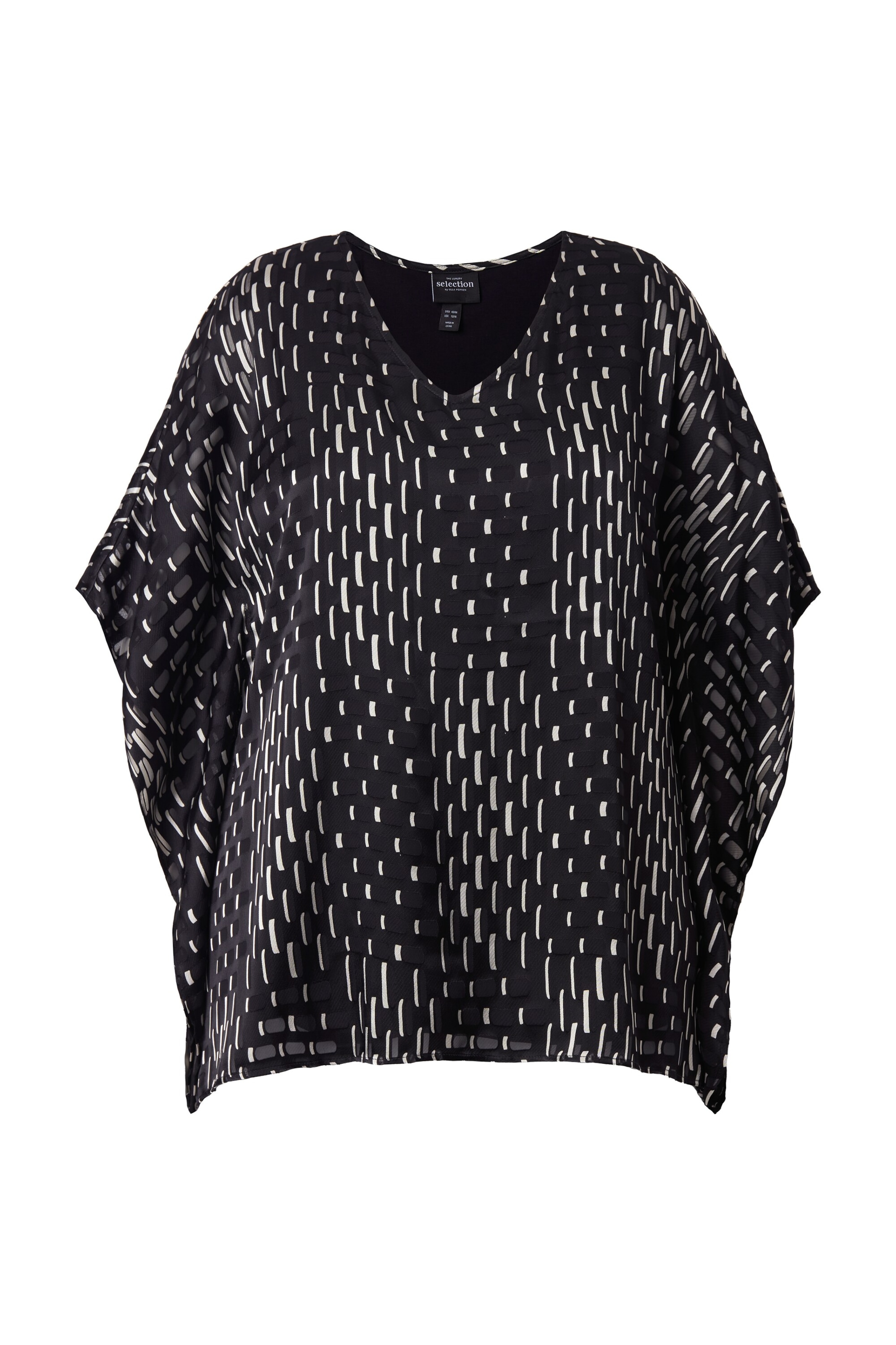 Ulla Popken Blouse in Zwart: voorkant