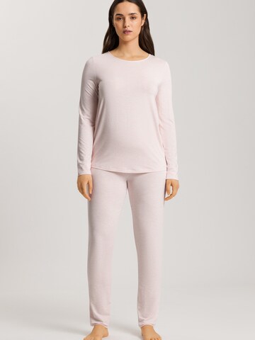 Hanro Pyjama 'Natural Elegance' in Roze: voorkant