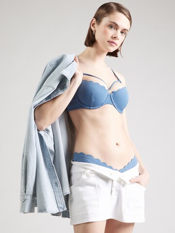 Hunkemöller Balconette Bikinitop in Blauw