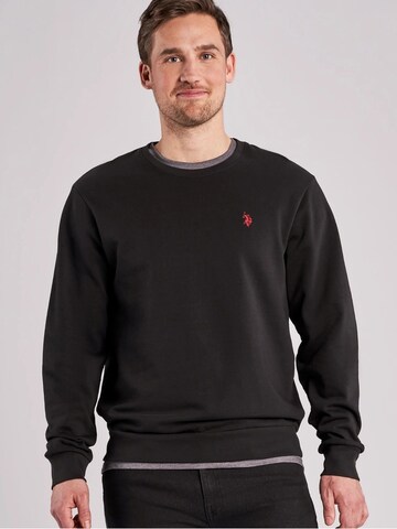 U.S. POLO ASSN. Sweatshirt 'Hugo' i sort: forside
