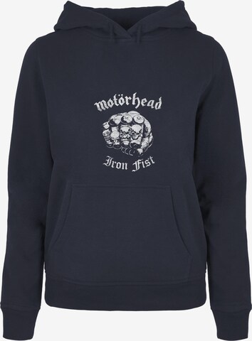 Sweat-shirt 'Motorhead - Iron Fist' Merchcode en bleu : devant