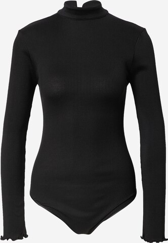 Bardot Shirt Bodysuit in Black: front