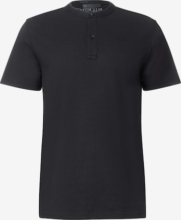 Street One MEN Henleyshirt in Schwarz: predná strana