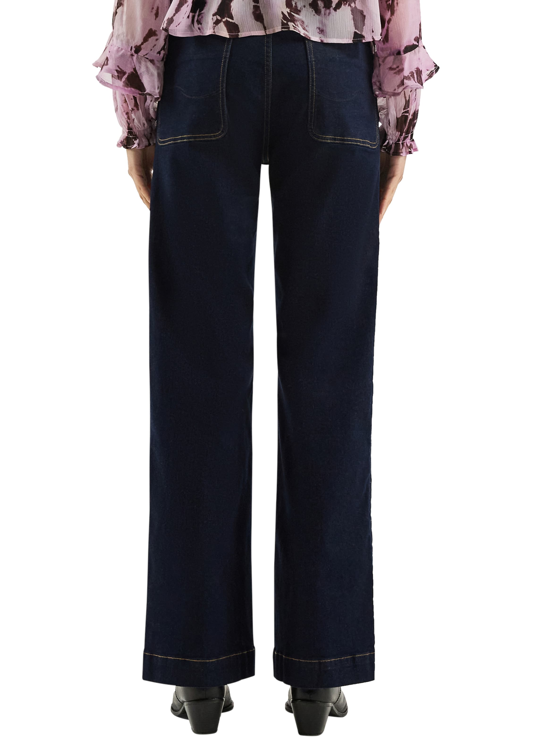 QS Wide leg Jeans 'Catie' in Blue