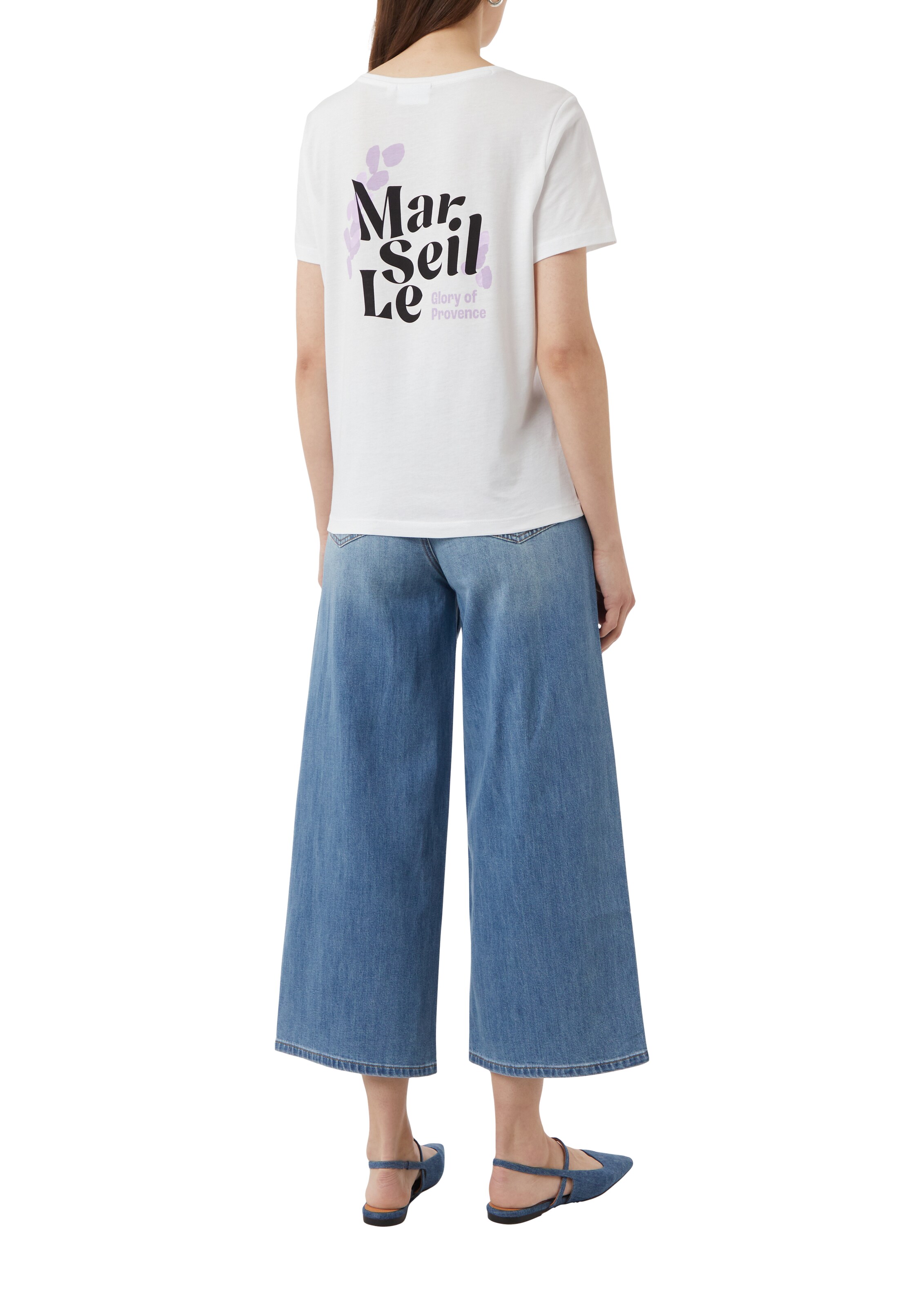 T-shirt comma casual identity en blanc : derrière