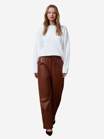Dilvin Wide leg Broek 'Hose' in Bruin