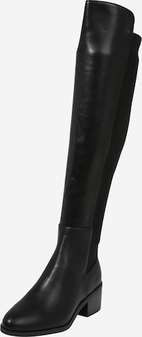 STEVE MADDEN Overknee laarzen 'Graphite' in Zwart: voorkant