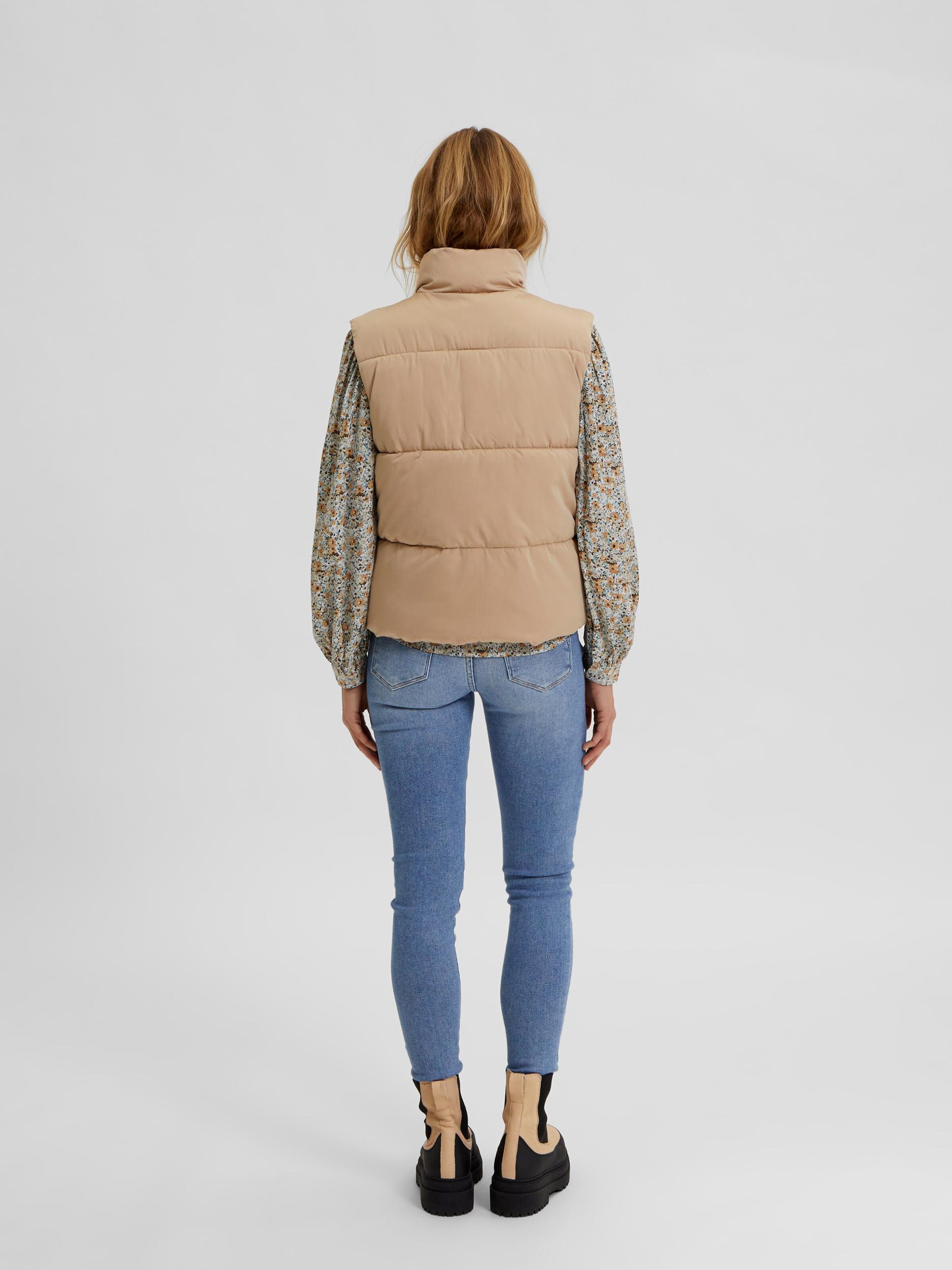 Frauen Jacken SELECTED FEMME Weste 'Nina' in Dunkelbeige - CH74565 Frauen Jacken SELECTED FEMME Weste 'Nina' in Dunkelbeige - CH74565