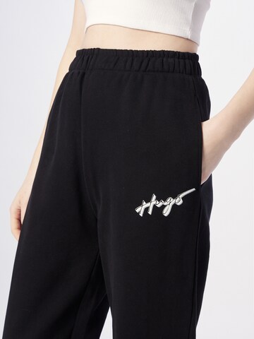 HUGO Red Tapered Pants 'Njola' in Black