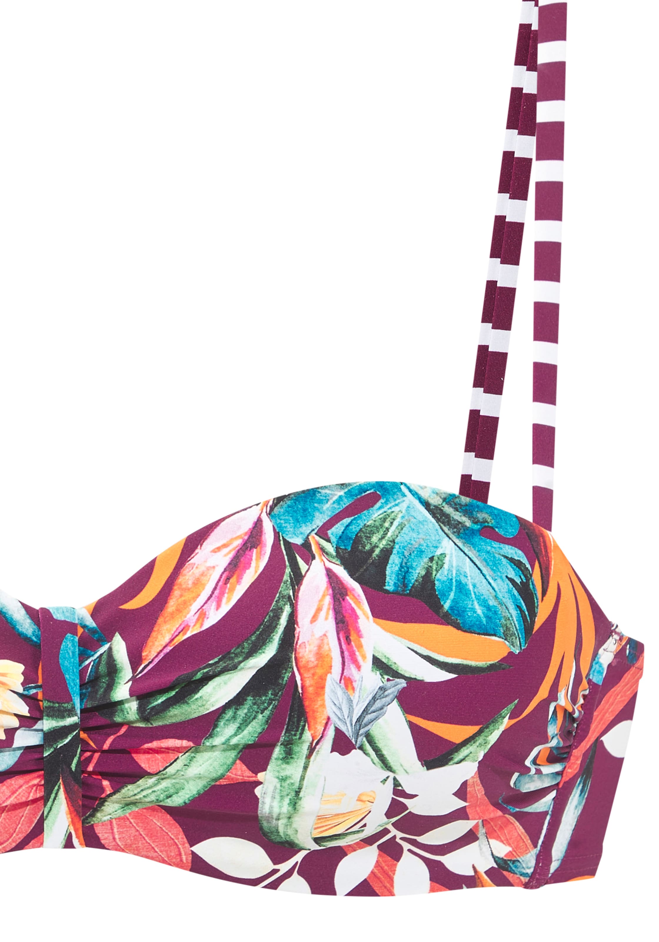 VENICE BEACH Bandeau Bikini Top in Red