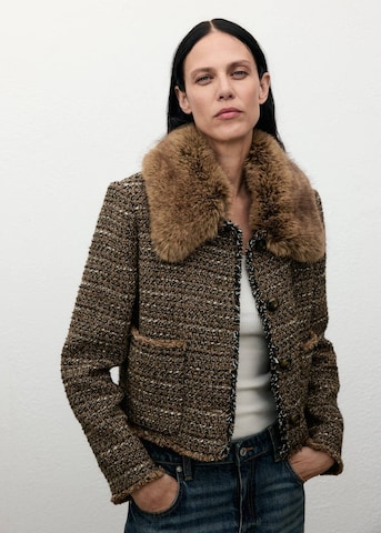 MANGO Between-Season Jacket 'Pelete' in Brown: front