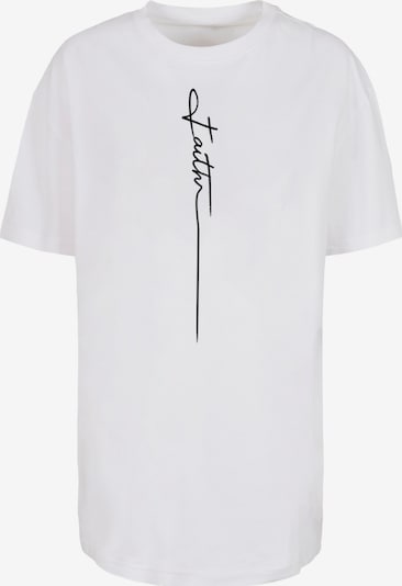 Merchcode Oversized tričko 'Faith Boyfriend' ve velikosti XXXL - černá / bílá, Produkt