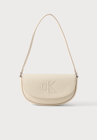 Calvin Klein - Mala de ombro em bege: frente