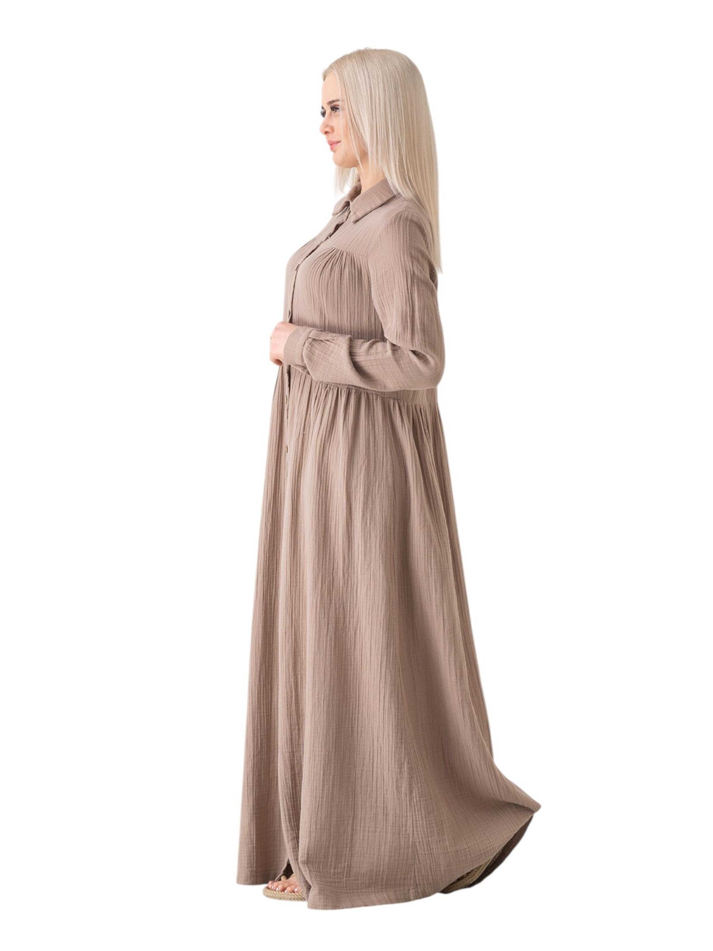 WENOR - Vestido camisero 'SABRA' en beige