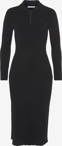 LACOSTE Knitted dress in Black: front