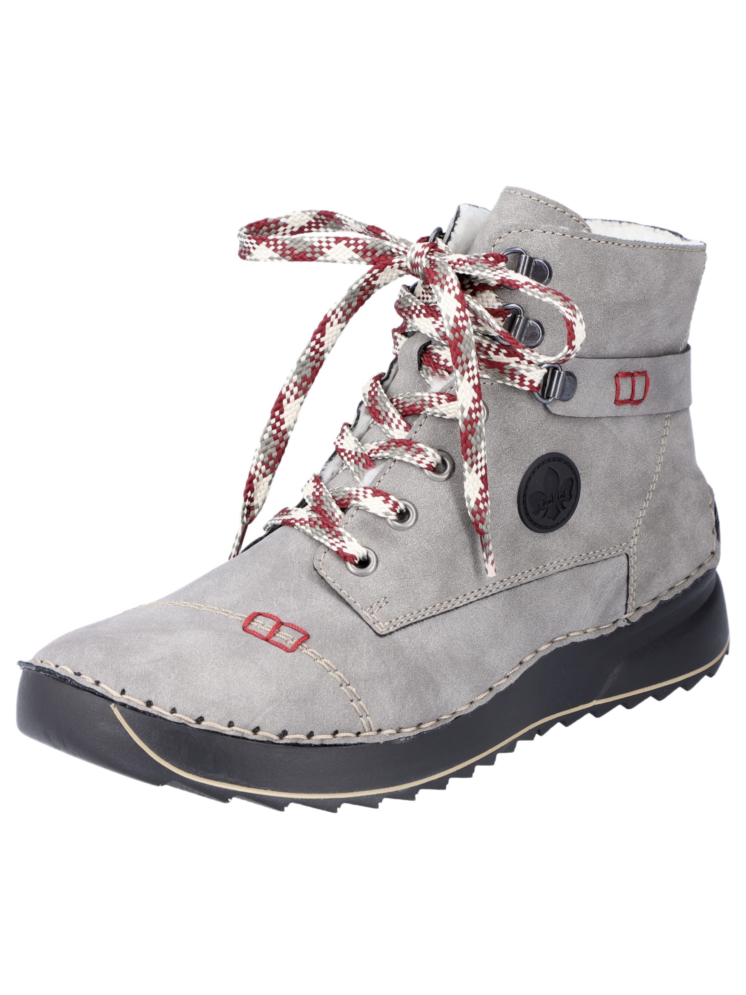 pilka Rieker Suvarstomieji kulkšnis dengiantys batai: priekis