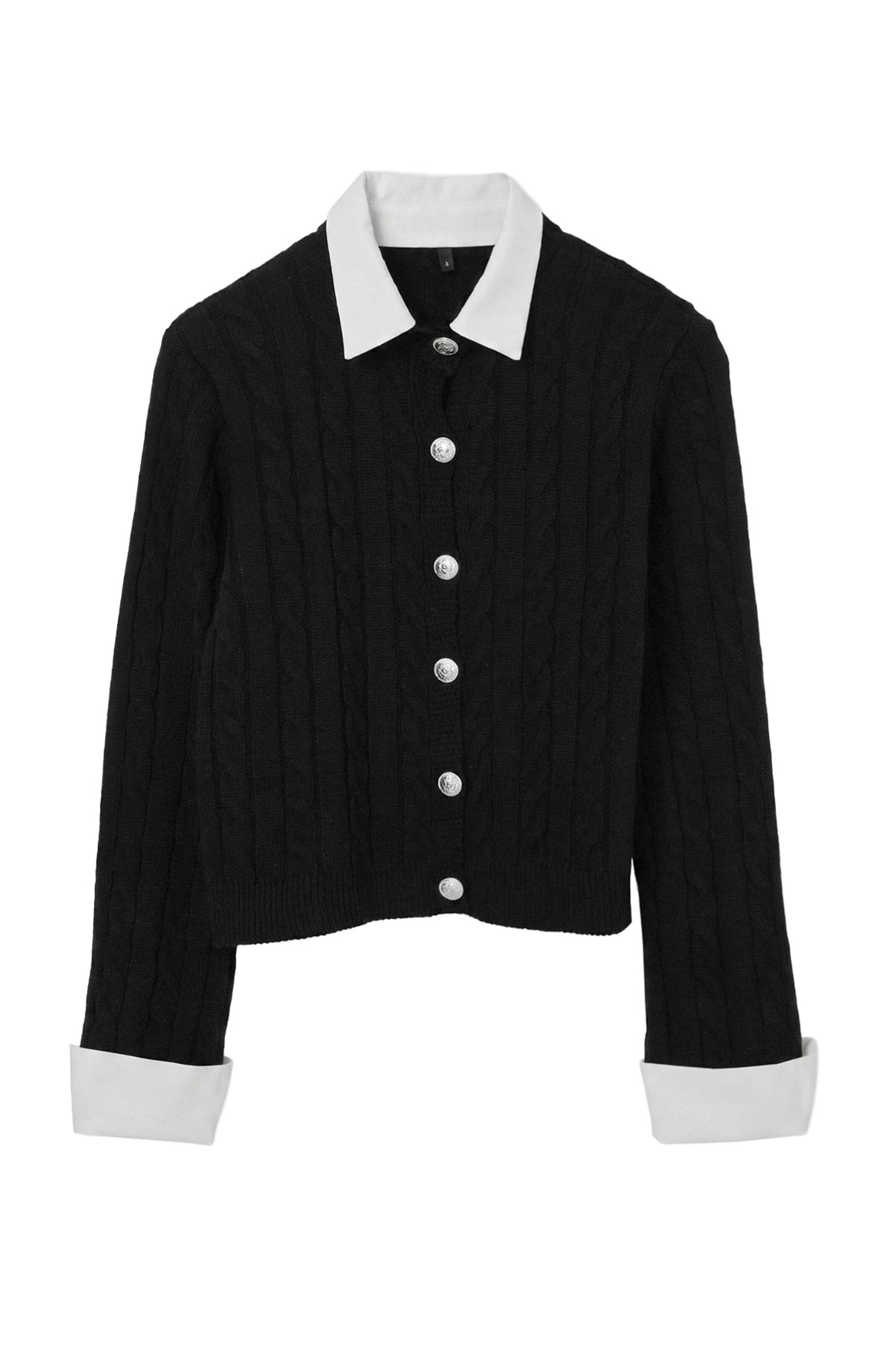 Trendyol Strickjacke in Schwarz: Vorderseite