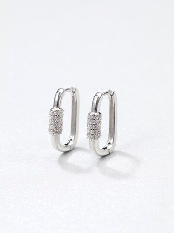 Hey Happiness Ohrringe 'Carabiner' in Silber