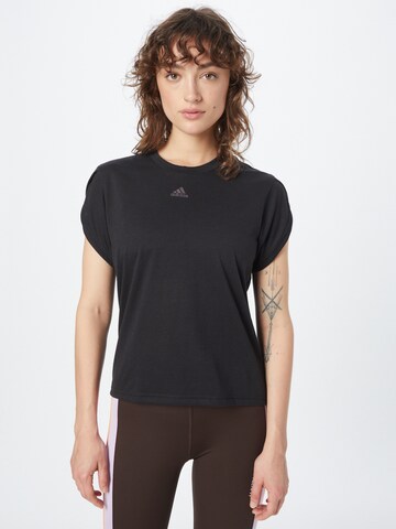 ADIDAS SPORTSWEAR Funkční tričko 'Aeroready Floral' – černá: přední strana