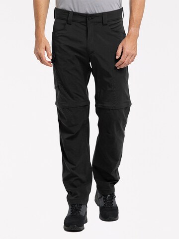 Haglöfs Regular Outdoor Pants 'Zip Off' in Black: front
