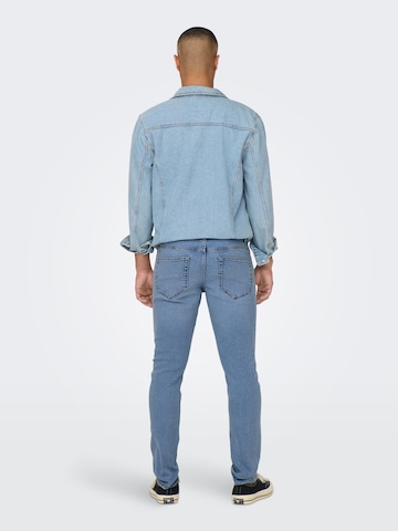 Coupe slim Jean 'Loom' Only & Sons en bleu